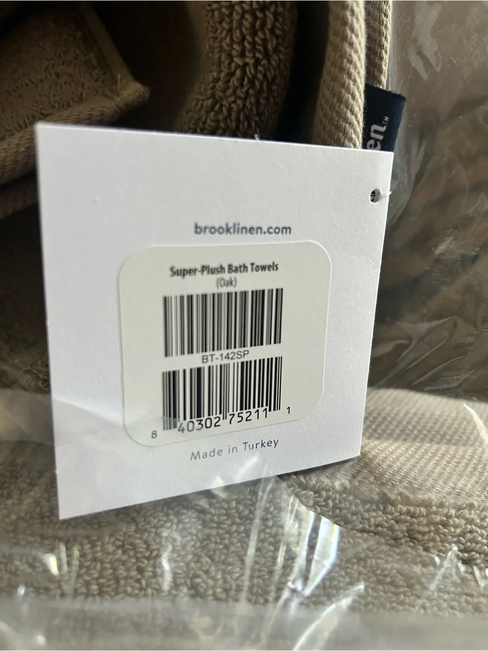 Brooklinen NWT Super-Plush Towels - Oak
